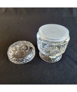 Fostoria Floral Compote Vintage 1974 AVON Clear Glass Trinket Empty w/Bo... - $14.98 CAD