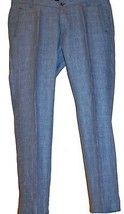 Mondo Light Blue Striped Men&#39;s Linen  Pants Trousers Size US 38 EU 54 - £117.55 GBP