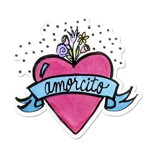 Sizzix Framelits Dies with Stamps Amorcito (Sweetheart) by Crafty Chica, Multico - $13.00