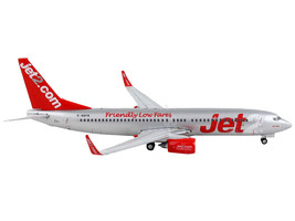 Boeing 737-800 Commercial Aircraft &quot;Jet2.Com&quot; Silver with Red Tail 1/400 Diecast - £48.81 GBP