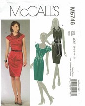 McCalls Sewing Pattern 5746 Dress Belt Misses Size 4-12 - £7.77 GBP
