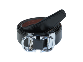 Mens VALENTINI Leather Belt Automatic Adjustable Removable Buckle V506S ... - £23.59 GBP