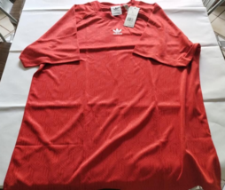 Adidas Mens Mono Jersey Polo Lush Red/White Size Large - £16.84 GBP