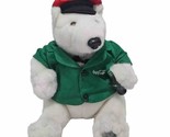 Coca Cola White Polar Teddy Bear Coca Cola Stuffed Toy Plush Vintage - $14.80