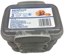 3 Pack Rectangular Containers Food Storage Container W Lid—NEW—SHIPS IN ... - $21.66