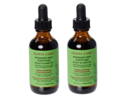 Lot of 2 Olivia Care Rosemary Mint Fortifying Scalp &amp; Hair Oil 2 Oz - £27.54 GBP
