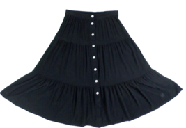TALBOTS Black Womens Long Skirt M Medium (30&quot; waist measured) Maxi Button Front - £20.87 GBP