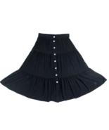 TALBOTS Black Womens Long Skirt M Medium (30&quot; waist measured) Maxi Butto... - £20.93 GBP