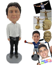 Personalized Bobblehead Handsome Neat Gentleman Rocking With Ever Green Style -  - £72.72 GBP