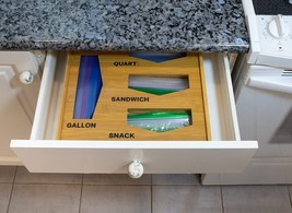 Ziplock Bag Organizer and Sandwich Bag Organizer for Kitchen Drawer - Ba... - £23.73 GBP