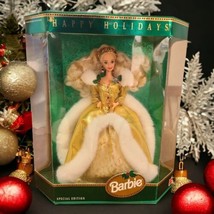 Barbie Happy Holidays Special Edition Barbie 1994 Gold Dress Mattel Dama... - £35.97 GBP