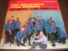 The Belafonte Folk Singers - At Home And Abroad (LP) (G+) - $2.69