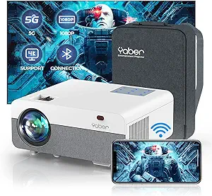 Pro Y9 5G Wifi Bluetooth Projector, 15000Lm 450 Ansi Native 1080P Projec... - $370.99