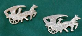 2 Vintage Mother of Pearl Rickshaw Pins; Costume Jewelry, Indonesia 1950... - £14.85 GBP