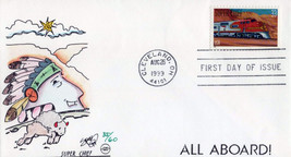 US 3337 FDC Famous Trains, Super Chief hand-drawn limited cachet ZAYIX 0... - £6.29 GBP