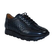 Men's GENIO Turkey Genuine Snake Leather Shoes 120197327 Dark Blue image 7
