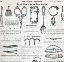 Sterling Silver Household Novelties 1897 Advertisement Victorian Full Pa... - £30.88 GBP