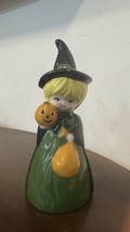 Vintage 1997 Ceramic Witch Hand Painted 8” Halloween Decor - $22.40