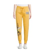 Looney Tunes Juniors&#39; Graphic Jogger Pants Size XXXL (21) Color Gold - $488.03 MXN