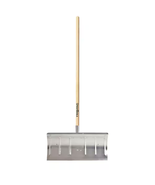Combo Snow Shovel and Pusher 44.16 in Wood Handle Aluminum Blade Lightwe... - $28.77
