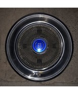 Vtg MERC  COUGAR 15&quot;  FAN JET STYLE HUB CAP WHEEL COVER BLUE CENTER Manc... - £12.55 GBP