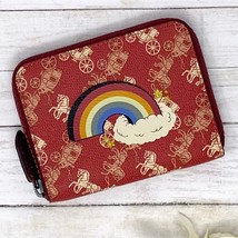 Coach Small Zip Around Wallet With Horse And Carriage Print And Rainbow ... - $98.01