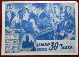 1954 Original small Movie Poster Executive Suite Robert Wise Holden Stanwyck - £34.83 GBP