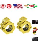 Hacuba Fitness 1 Inch Barbell Clamps - Quick Release Lightweight Yellow ... - $490.10 MXN