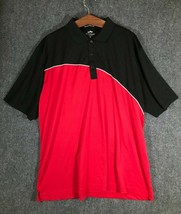 Tri-Mountain Polo T Shirt Mens XXL 2XL Red Black Short Sleeve Regular Fi... - £12.95 GBP