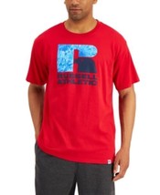 Russell Athletic Men&#39;s Santiago Logo Graphic T-Shirt in Red Coast-Size 2XL - £11.78 GBP