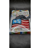 The Lifes A Party Adornments USA Flag Patroitic Ornament - £12.48 GBP