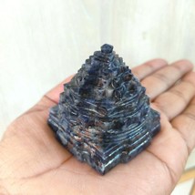 Shree Yantra in Blue Sodalite Stone with Strong Third Eye &amp; Throat Chakra stone - £118.70 GBP