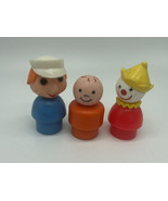 Vintage Lot Of Three Little People Orange Boy Clown &amp; Sailor ? W Hat - £8.87 GBP