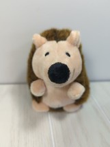 Dan Dee small plush hedgehog porcupine brown beige tan squeaky dog toy - £8.14 GBP