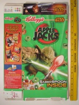 Empty Cereal Box Kellogg&#39;s 2005 Apple Jacks STAR WARS III YODA  [Z3c4] - £18.29 GBP