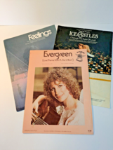 Vintage Sheet Music Lot of 3 70’s Evergreen, Ice Castles &amp; Feelings - Good - $10.84