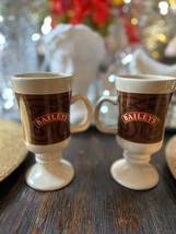 Pair Brown Baileys Irish Whiskey Coffee Mugs Cocoa Tea Matcha Drinking Cups - $22.00