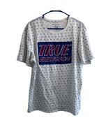 True Religion Tshirt Mens XL White Blue w/Red AOP The Buddah Brand - €20,58 EUR