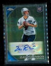 ZAC ROBINSON 2010 Topps Chrome Rookie Autograph RC Patriots Oklahoma State - £7.72 GBP