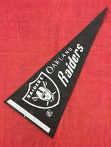 Vintage 1970s NFL Oakland Raiders Felt Football 12&quot;x5&quot; Mini Pennant Banner - $11.83
