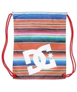 DC Shoes 17.5&quot; x 13.5&quot; Tomato Red Striped Simpski Cinch Bag Backpack NWT - £5.49 GBP