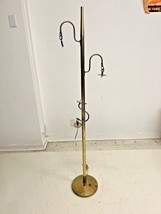 Vintage POLE FLOOR LAMP mid century modern light atomic gold metal 50s 60s parts - £31.55 GBP