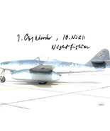 Jorg Czypionka signed WWII German ME-262 Luftwaffe Pilot 8x10 Photo 10./... - £62.08 GBP