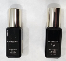 2 Jo Malone Velvet Rose &amp; Oud Eau de Cologne Intense 0.3 Oz each total 0.6oz NEW - $34.65