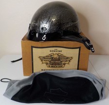 Vintage Silver Moon Harley Davidson Motorcycle Helmet Size Small Rare - £109.84 GBP