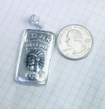 Artisan made Indian Chief sterling silver Ingot pendant - £64.36 GBP