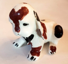 Long Earred Hound Dog Figurine Brown Black Spotted Porcelain Puppy Home ... - $14.78