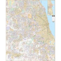 Chicago, IL Metro Wall Map - £234.87 GBP