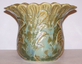 FABULOUS VINTAGE CRYSTALLINE ART POTTERY 6&quot; GREEN/BLUE VASE - £57.91 GBP