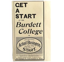 Burdett Business College 1894 Advertisement Victorian Get A Start ADBN1jj - $368.12 MXN